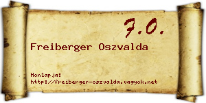 Freiberger Oszvalda névjegykártya